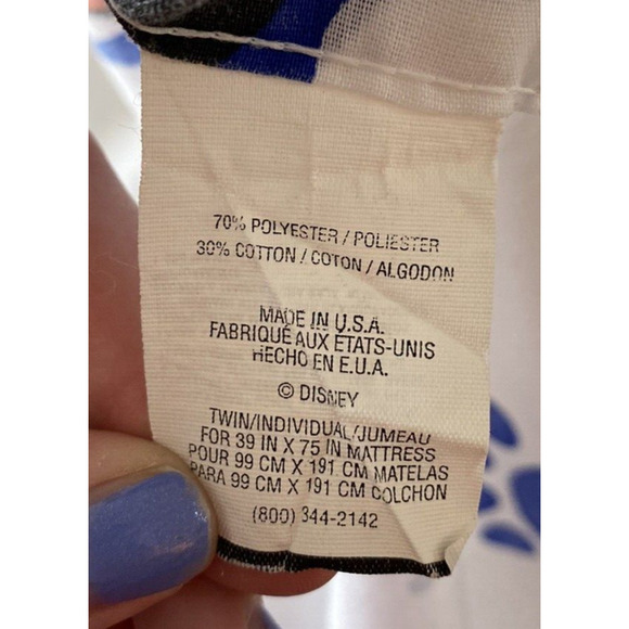 Vintage 101 Dalmatians Twin Flat & Fitted Sheet Set White Disney USA Made - Picture 6 of 6